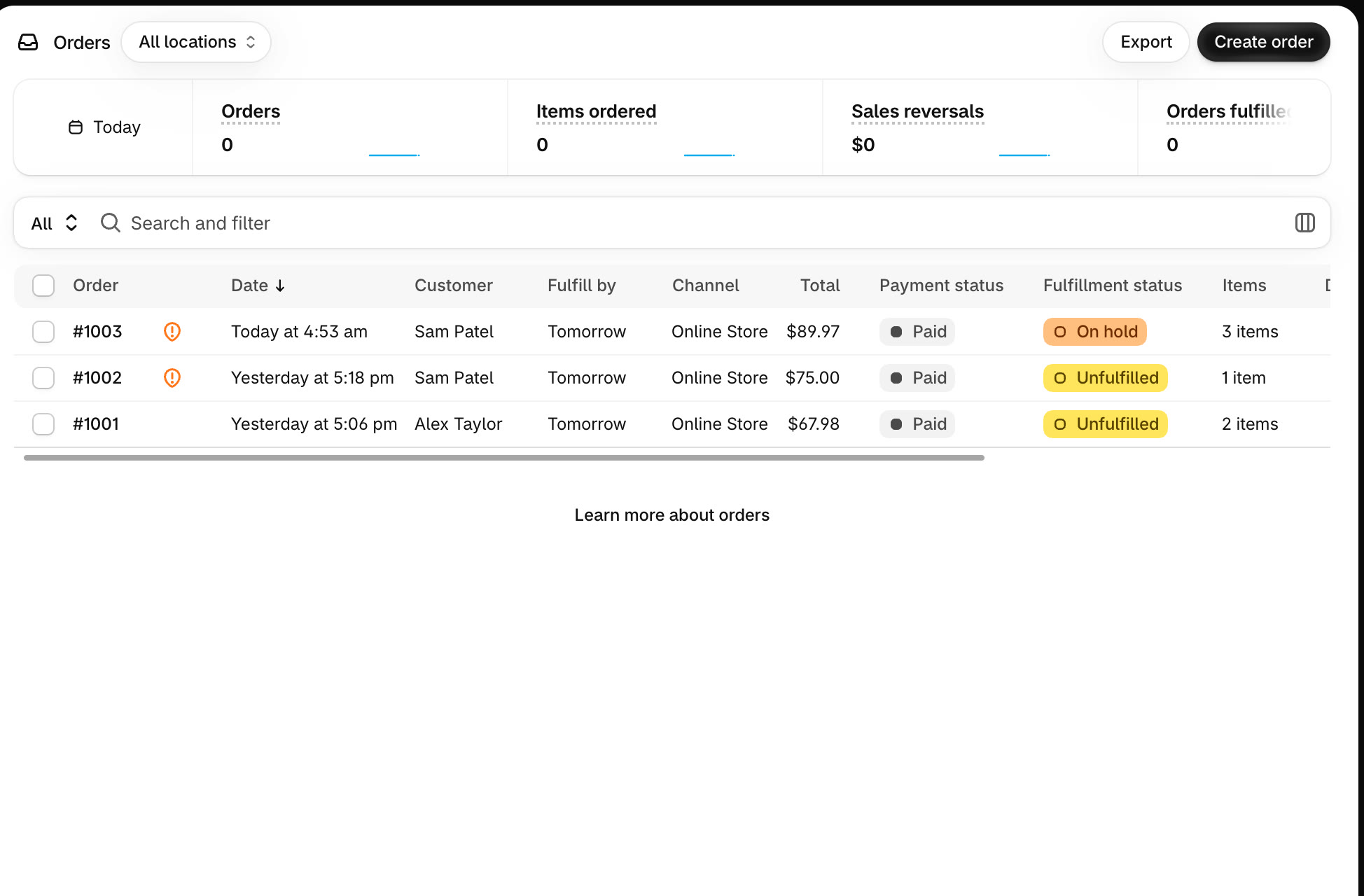 Find held orders