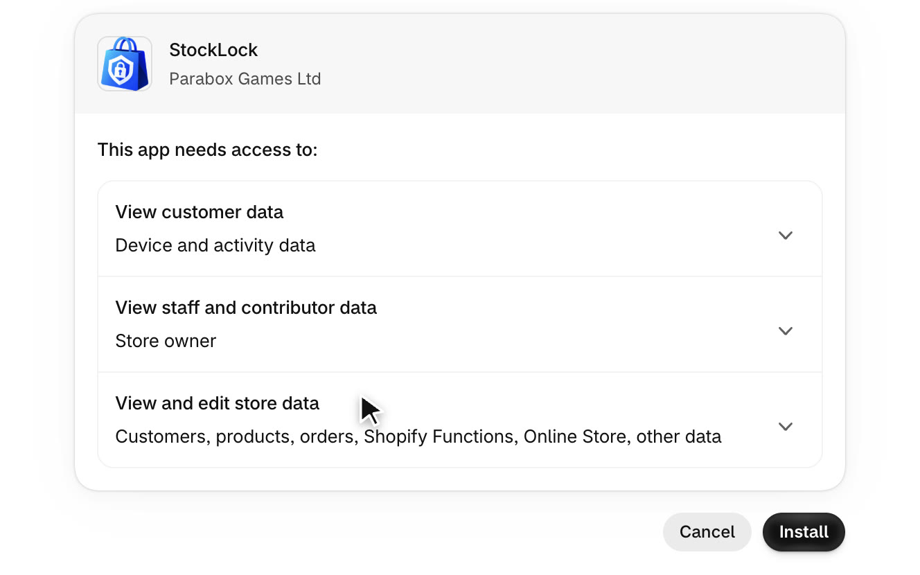 Install StockLock